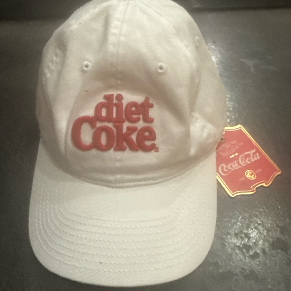 American Needle White Hat with Red Label
